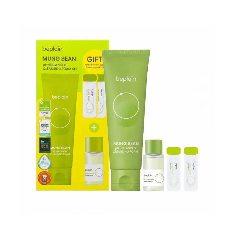 BePlain Mung Bean pH-Balanced Cleansing Foam Set