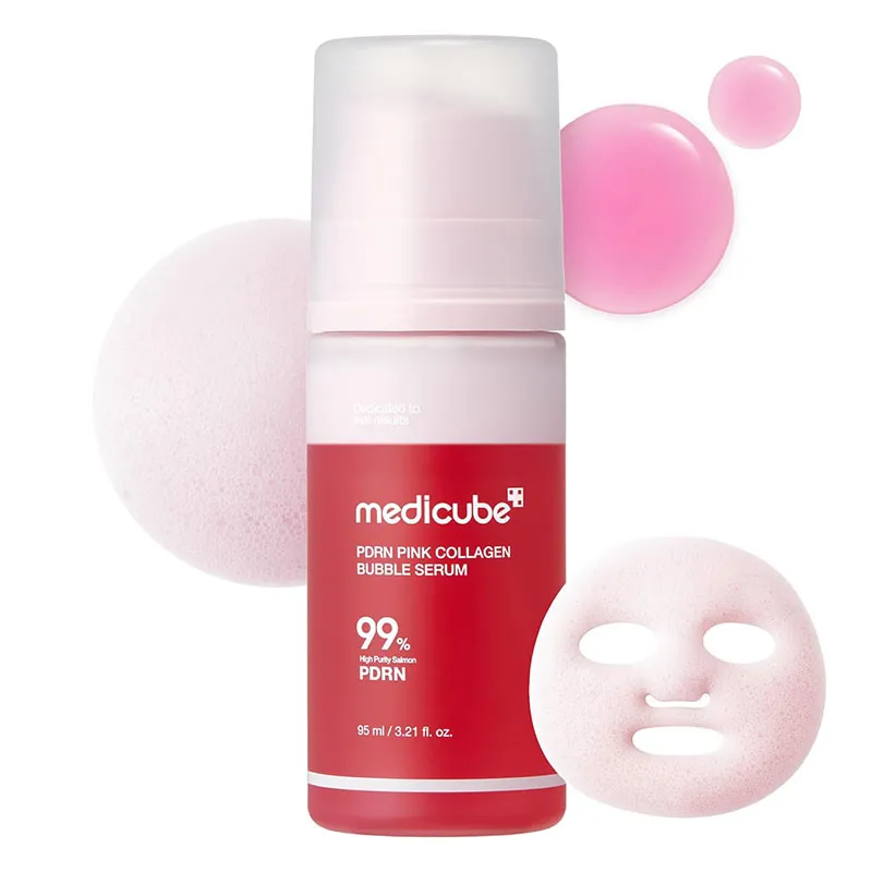 medicube PDRN Pink Collagen Bubble Serum – 95ml