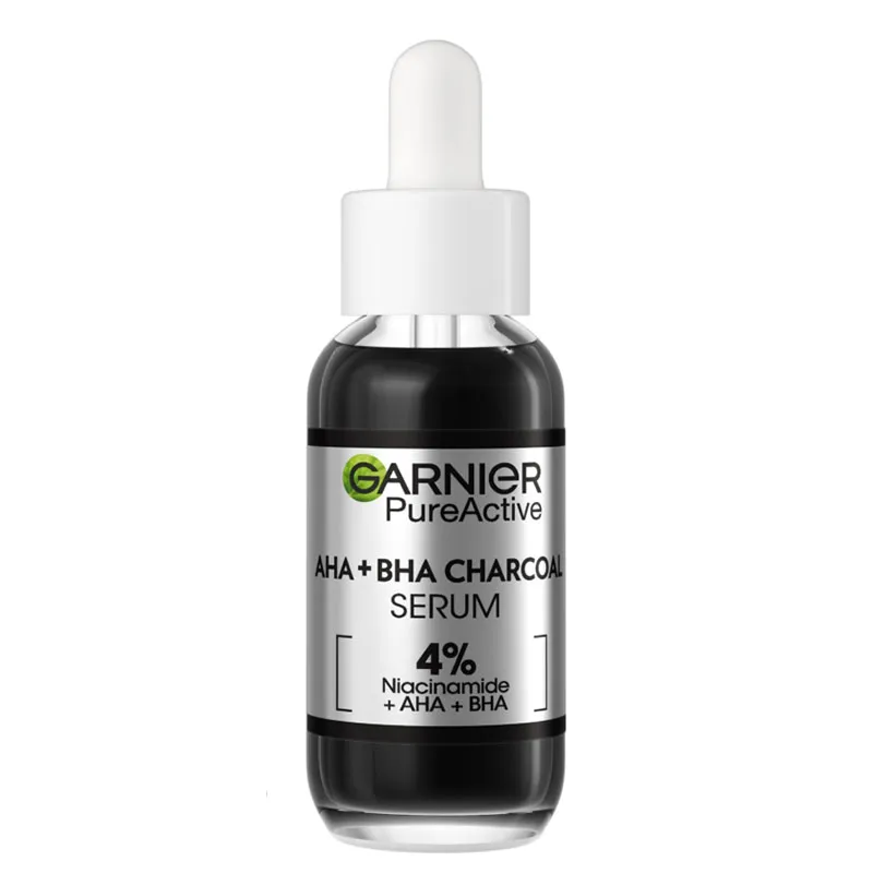 Garnier PURE ACTIVE AHA + BHA CHARCOAL Anti-Imperfection Serum – 30ml
