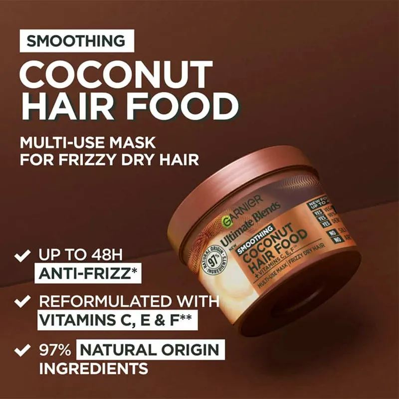 Garnier Hair Food Coconut & Macadamia 3-In-1 Hair Mask – 400ml