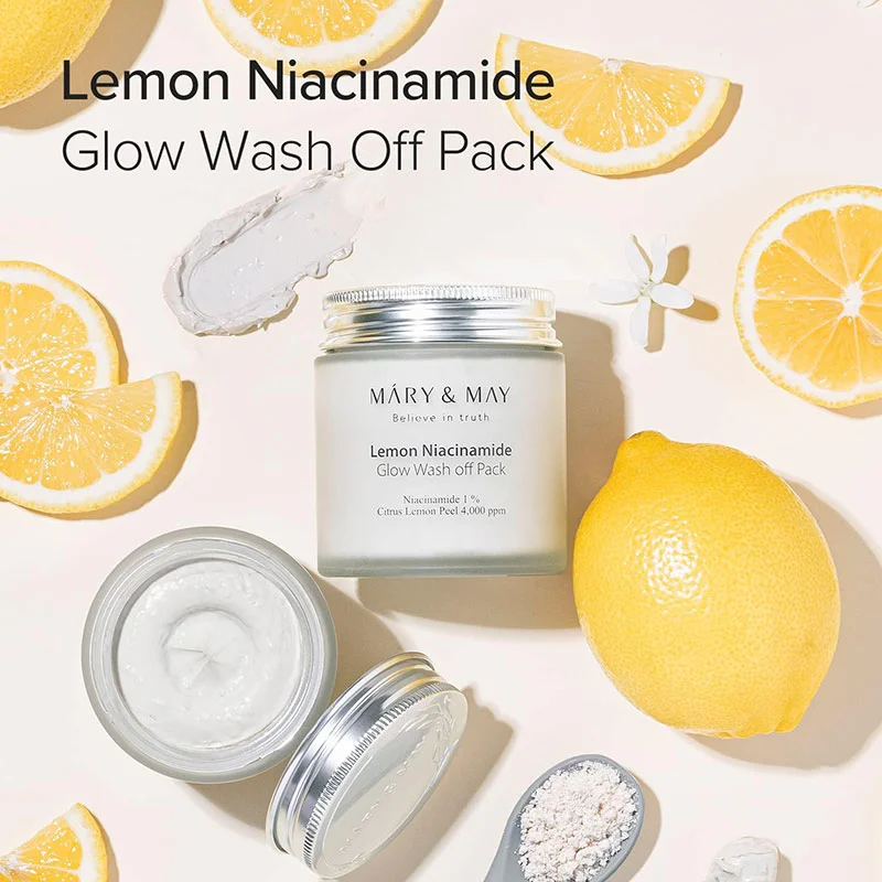 Mary & May Lemon Niacinamide Glow Wash off Pack – 125gm
